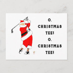 Funny Golf Christmas Holiday Postcard