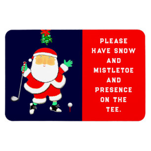 Funny Golf Christmas Magnet