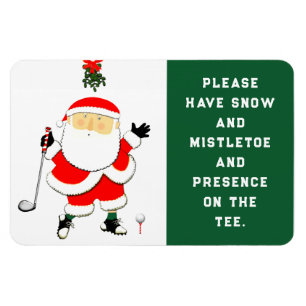 Funny Golf Christmas Magnet