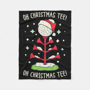 Funny Golf Christmas Shirt Oh Christmas Tee Funny  Fleece Blanket