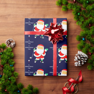 Funny Golf Christmas Wrapping Paper