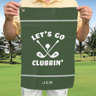 Funny Golf Club Humour Modern Golfer Sports Green Towel