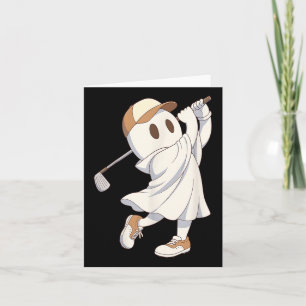 Funny Golf Costume Halloween Ghost Playing Graphic Card
