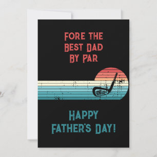 Funny Golf Dad Best By Par Father’s Day Holiday Card