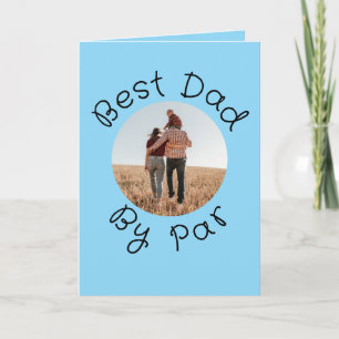 Funny Golf Dad Birthday Personalised Best Dad Par Card