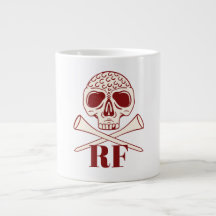 Funny Golf Dad Monogram Retro Skull Crossed Tees