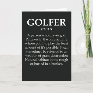 Funny Golf Definition Card