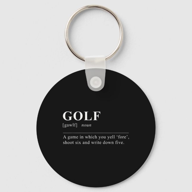 Funny Golf Definition  Key Ring (Front)