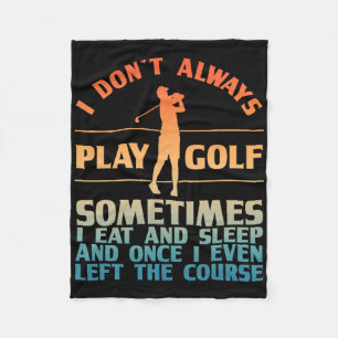 Funny Golf Design For Men Women Golf Player Golfer Fleece Blanket