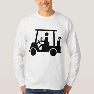 Funny Golf Drinking Beer In Golf Cart T-Shirt