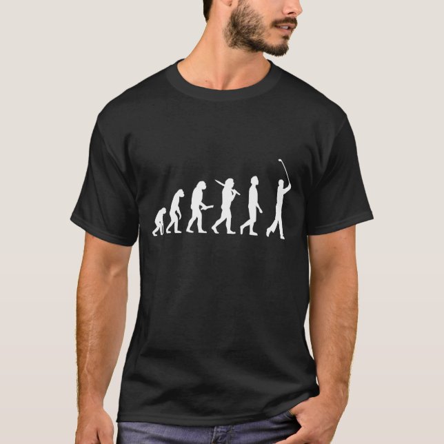 Funny Golf evolution gift for golfers & golf playe T-Shirt (Front)