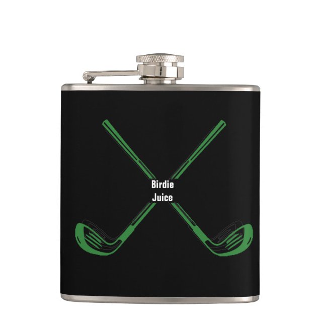 Funny Golf Flask - Custom Golfer Gift & Barware (Front)