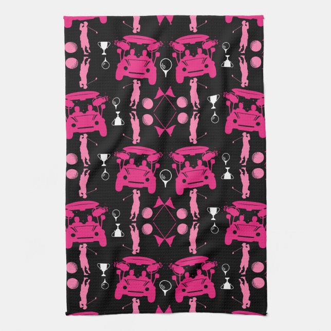 Funny Golf Gift For Beginners Tea Towel (Vertical)