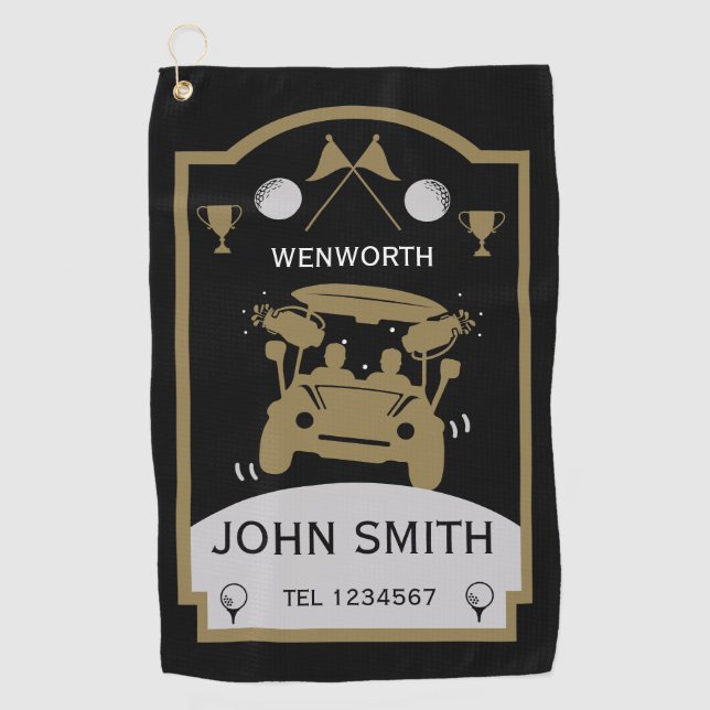 Funny Golf Gift For Beginners Towel (Front)