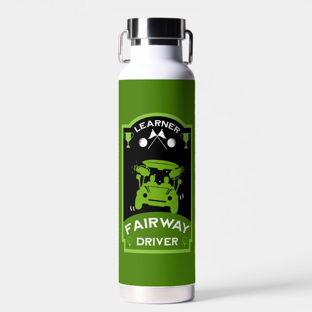 Funny Golf Gift For Beginners Water Bottle (Front)