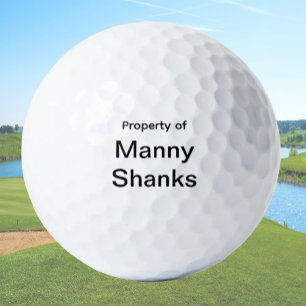 Funny Golf Gift Joke Name Manny Shanks Balls