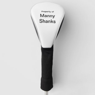 Funny Golf Gift Joke Name Manny Shanks Golf Head Cover