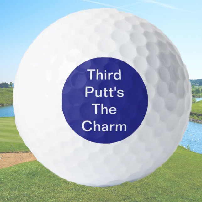 Funny Golf Gift Joke Third Putt's The Charm Blue Balls (Creator Uploaded)