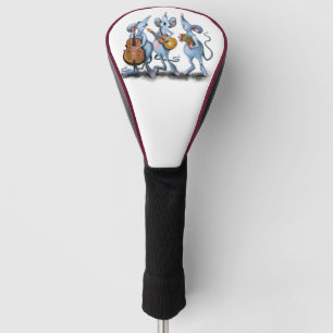 Funny Golf Head Cover Mouse Music Band