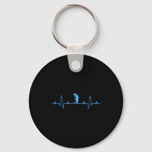 Funny Golf Heartbea - Golfers Men Women Cool Key Ring