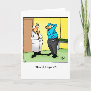 Funny Golf Humour Blank Greeting Card