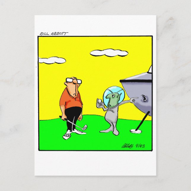 Funny Golf Humour Postcard (Front)