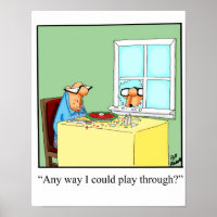 Funny Golf Humour Poster Gift