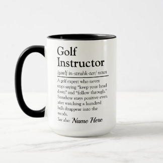 Funny Golf Instructor Definition Personalized Gift Mug