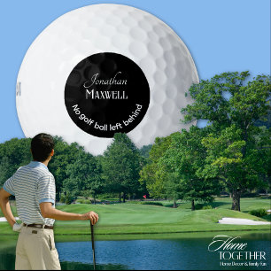 Funny Golf Joke Custom Names Black White Minimal Balls