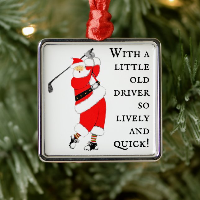 Funny Golf Metal Ornament (Tree)