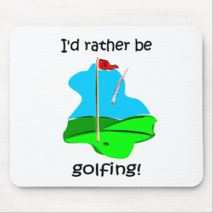 Funny golf mouse pad