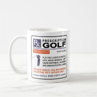 Funny Golf Mug Prescription Design