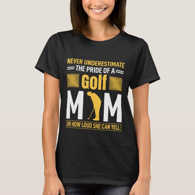 funny golf Mum sports word art T-Shirt (Front)