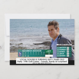 Funny Golf News ️♂ 40th 50th 60th Men's Birthday  Invitation