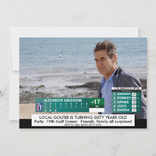 Funny Golf News ️♂ 40th 50th 60th Men's Birthday  Invitation