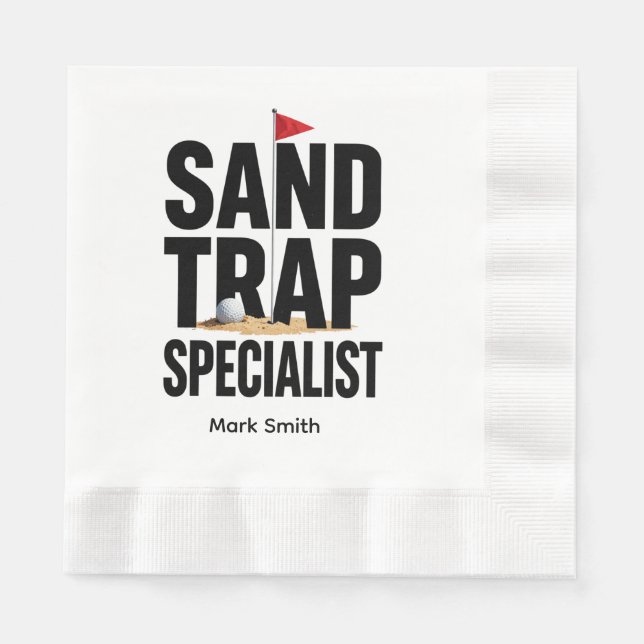 Funny Golf Obsession Quote for Golf Addicts Napkin (Front)