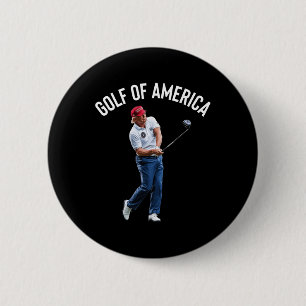 Funny Golf Of America Donald Trump 1 6 Cm Round Badge