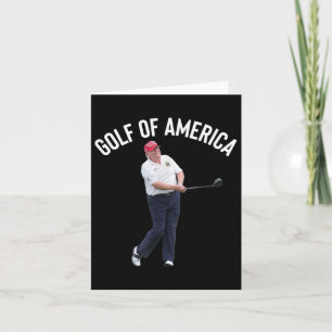 Funny Golf Of America Donald Trump Pun  Card
