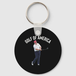 Funny Golf Of America Donald Trump Pun Key Ring