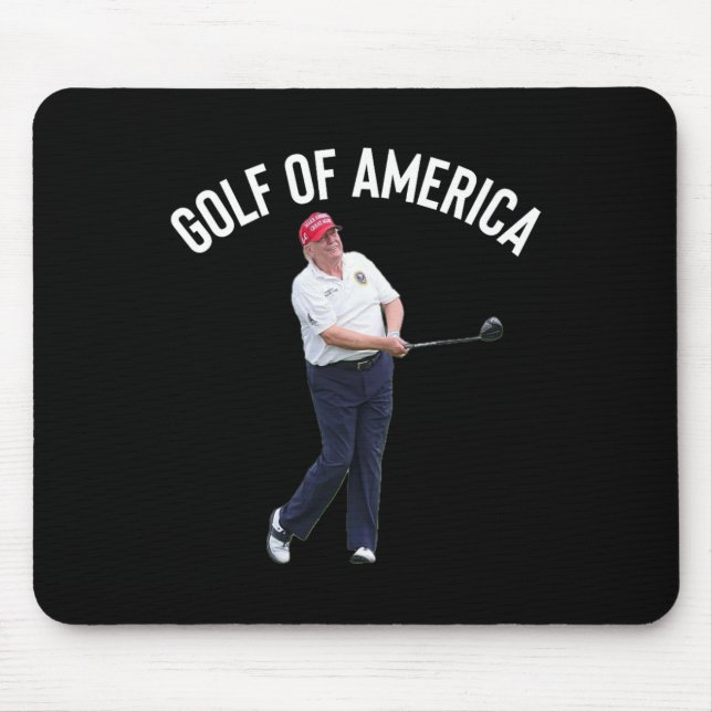 Funny Golf Of America Donald Trump Pun  Mouse Pad (Front)