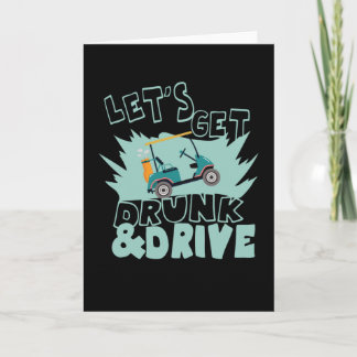 Funny Golf Outfit Drunk And Drive Golf Caddy Card