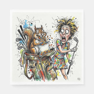 Funny Golf Paper Luncheon Napkins