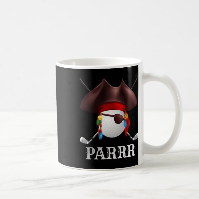 Funny Golf Par Pirate Golfer Golfing  Coffee Mug (Right)