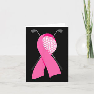 Funny Golf Pink Ribbon Breast Cancer Awareness Sup Card