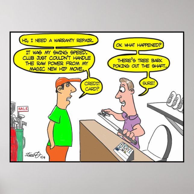 Funny golf poster (Front)