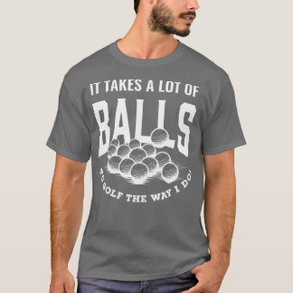 Funny Golf Pun akes Balls o Golf Golfing Dad Joke  T-Shirt