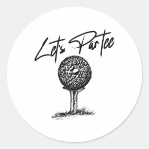 Funny Golf Pun Classic Round Sticker