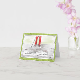 Funny Golf "Putting Into Potholes" Birthday Card