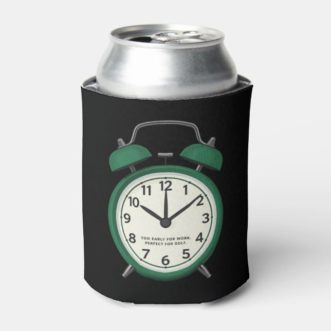 Funny Golf Quote Can Cooler on Golf Course Green  (Can Front)