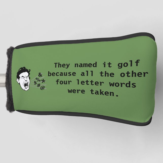 Funny Golf Quote Head Cover (Front)